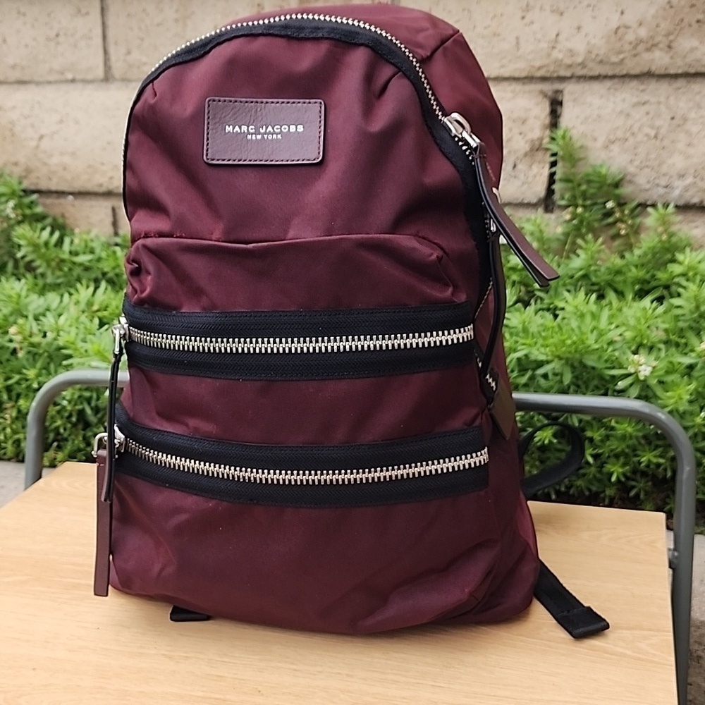 Marc Jacob’s Nylon Biker Backpack Burgundy